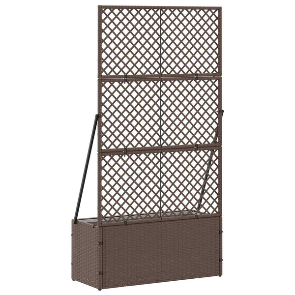 Puutarhan trellisi istuttaja Ruskea 70 x 30 x 135 cm Metalli