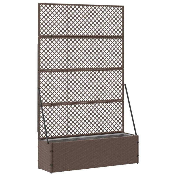 Puutarhan trellisi istuttaja Ruskea 105 x 30 x 170 cm Metalli