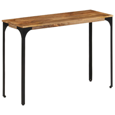 Konsolipöytä ruskea 110x35x76 cm täysi mangopuu ja rauta