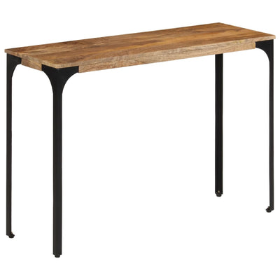 Konsolipöytä ruskea 110x35x76 cm täysi mangopuu ja rauta