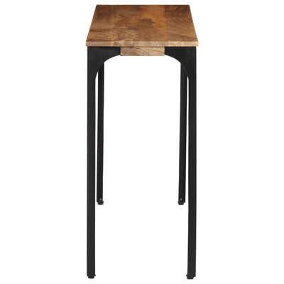 Konsolipöytä ruskea 110x35x76 cm täysi mangopuu ja rauta