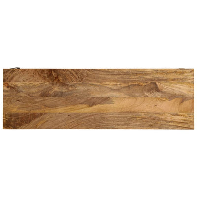 Konsolipöytä ruskea 110x35x76 cm täysi mangopuu ja rauta