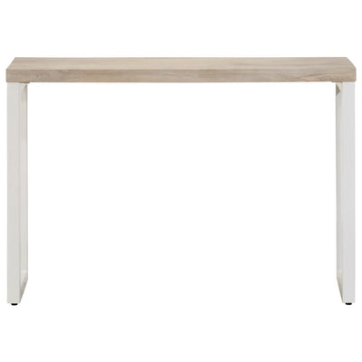 Konsolipöytä ruskea 110x35x76 cm täysi mangopuu ja rauta