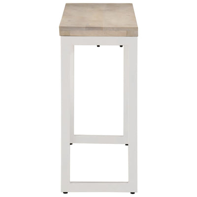 Konsolipöytä ruskea 110x35x76 cm täysi mangopuu ja rauta
