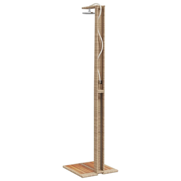 Beige ulkosuihku Davidson 50x55x224cm (polyrottinki ja akasiapuu)
