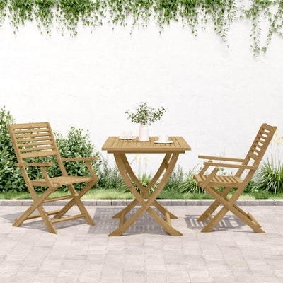 Taitettavat puutarhatuolit 2 kpl 54,5x61,5x86,5 cm akasiapuu
