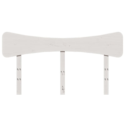 Sängynpääty valkoinen 150 cm täysi mänty