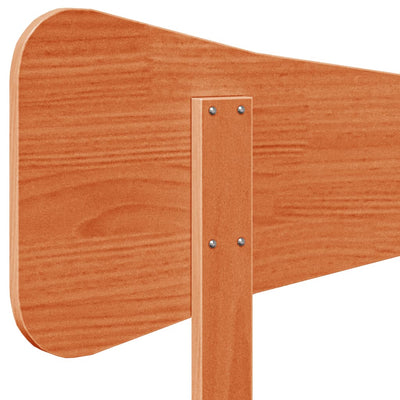 Sängynpääty ruskea 150 cm täysi mänty