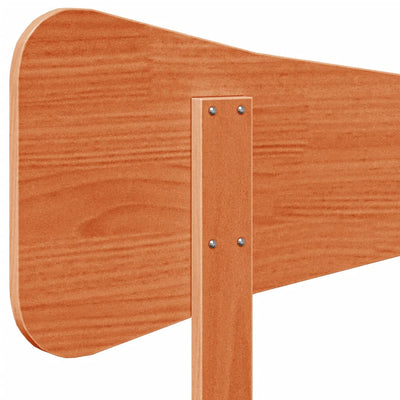 Sängynpääty ruskea 140 cm täysi mänty