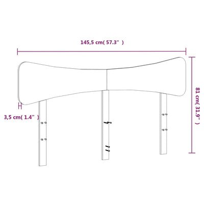 Sängynpääty ruskea 140 cm täysi mänty