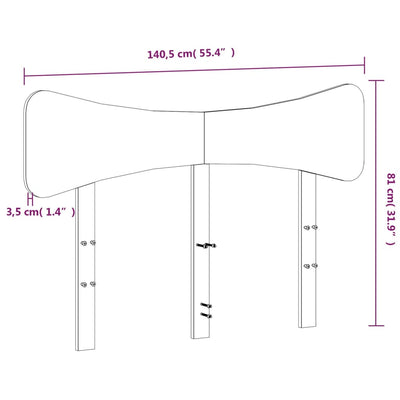 Sängynpääty 135 cm täysi mänty
