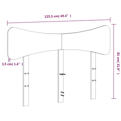 Sängynpääty 120 cm täysi mänty