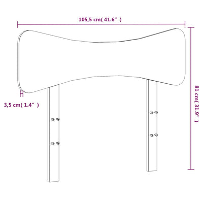 Sängynpääty valkoinen 100 cm täysi mänty