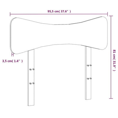 Valkoinen sängynpääty Parapon 90cm (mänty)