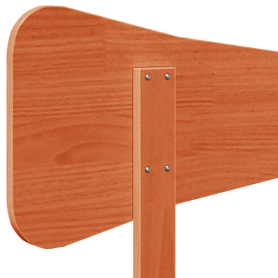 Sängynpääty ruskea 90 cm täysi mänty