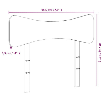 Ruskea sängynpääty Parapon 90cm (mänty)
