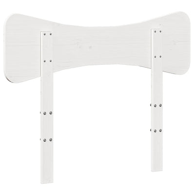 Sängynpääty valkoinen 75 cm täysi mänty