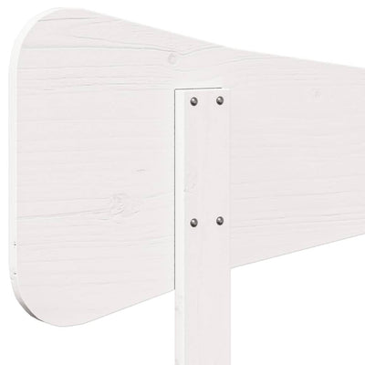 Sängynpääty valkoinen 75 cm täysi mänty