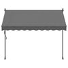 Antrasiitti sisäänkelattava markiisi Asigurtri 250x150cm (kangas ja teräs)