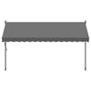 Antrasiitti sisäänkelattava markiisi Asigurtri 350x150cm (kangas ja teräs)