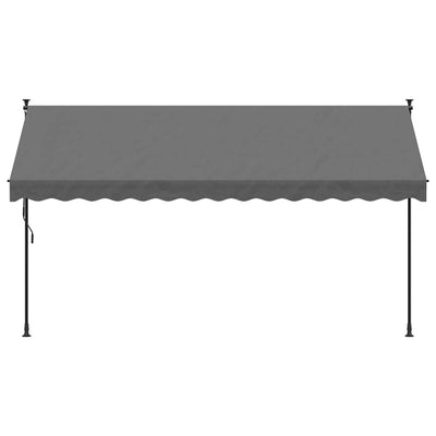 Antrasiitti sisäänkelattava markiisi Asigurtri 350x150cm (kangas ja teräs)