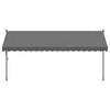 Antrasiitti sisäänkelattava markiisi Asigurtri 400x150cm (kangas ja teräs)