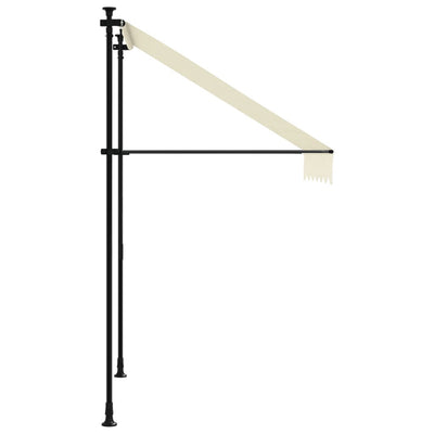 Sisäänkelattava markiisi kerma 150x150 cm kangas ja teräs