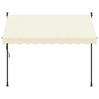 Sisäänkelattava markiisi kerma 250x150 cm kangas ja teräs