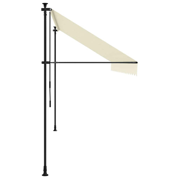 Sisäänkelattava markiisi kerma 400x150 cm kangas ja teräs