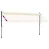 Sisäänkelattava markiisi kerma 400x150 cm kangas ja teräs