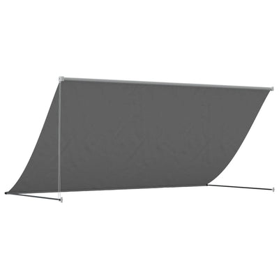 Sisäänkelattava markiisi antrasiitti 300x150 cm kangas ja teräs