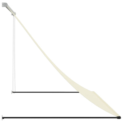 Sisäänkelattava markiisi kerma 250x150 cm kangas ja teräs