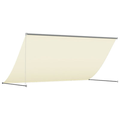 Sisäänkelattava markiisi kerma 300x150 cm kangas ja teräs