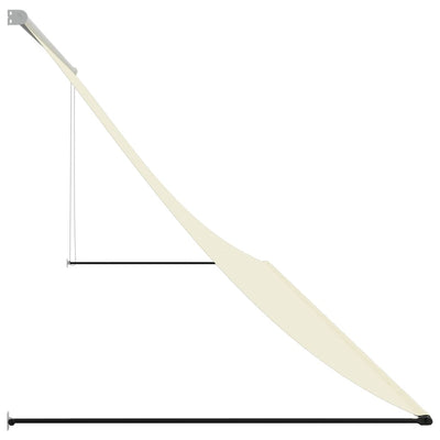 Sisäänkelattava markiisi kerma 400x150 cm kangas ja teräs