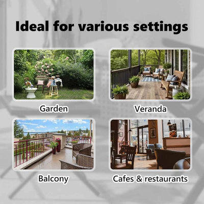 Sinivalkoinen ulkorullaverho Feliana 120x270cm (kangas ja teräs)