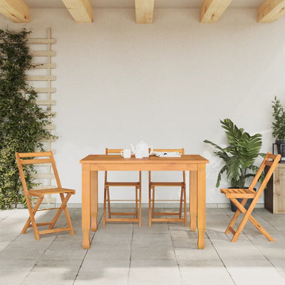Taitettavat bistrotuolit 4 kpl täysi akasiapuu