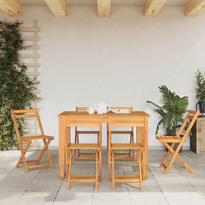 Taitettavat bistrotuolit 6 kpl täysi akasiapuu