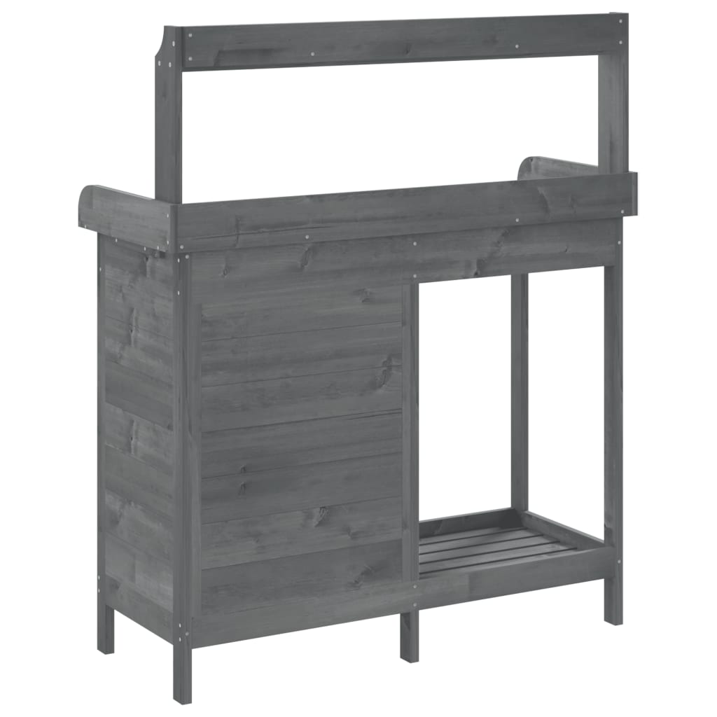 Harmaa istutuspöytä kaapilla Herica 110,5x45x124,5cm (kuusi)