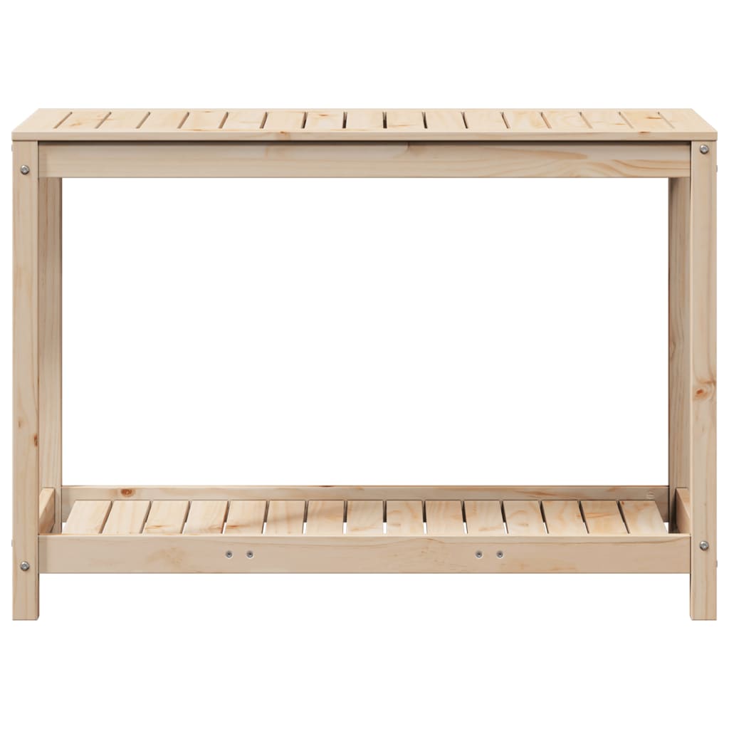 Ruukutuspöytä hyllyllä Lozici 108x50x75cm (mänty)