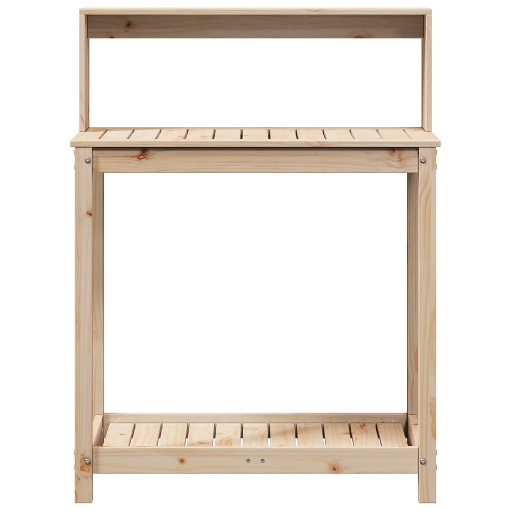 Ruukutuspöytä hyllyllä Varadi 82,5x50x109,5cm (mänty)
