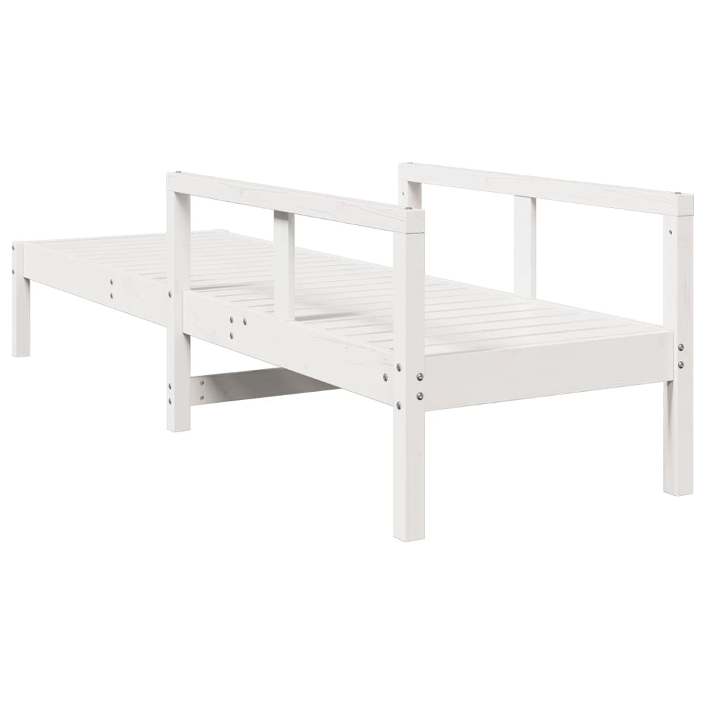 Valkoinen aurinkotuoli Rincezi 199,5x62x55cm (mänty)