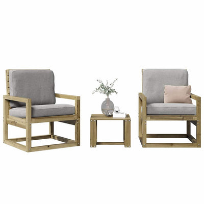 Puutarhasohvasarja Melesie (3-osainen, kyllästetty mänty)