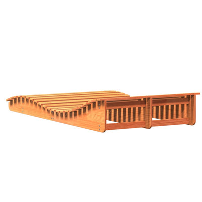 Aurinkotuoli vahanruskea 205x110x31,5 cm täysi mänty