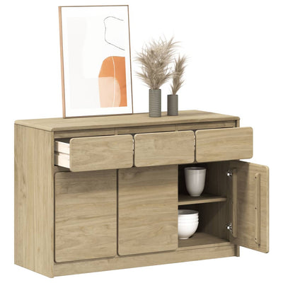 Senkki SAUDA tammenvärinen 114x43x75,5 cm täysi mänty