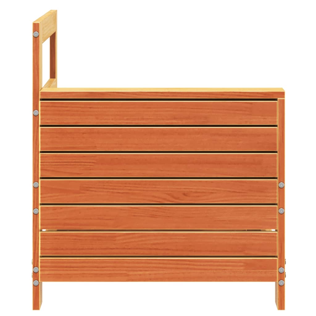 Vahanruskea puutarhan sohvatuoli Lopez 69x62x70,5cm (mänty)