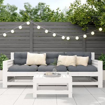 Valkoinen ulkorahi Lopez 62x30x32cm (mänty)