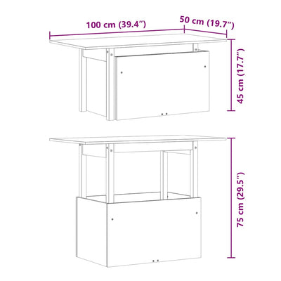 Luonnonväri puutarhapöytä Lopez 100x50x75cm (douglas kuusi)