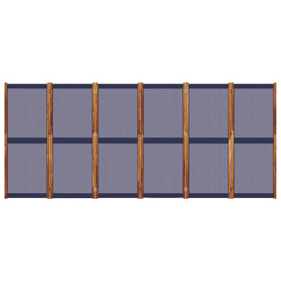 6-Paneelinen tilanjakaja tummansininen 420x180 cm