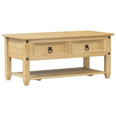 Sohvapöytä laatikoilla Corona 100x48x45 cm täysi mänty