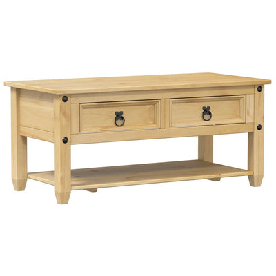 Sohvapöytä laatikoilla Corona 100x48x45 cm täysi mänty